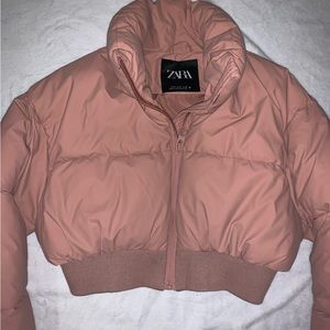 ZARA cropped puffer coat